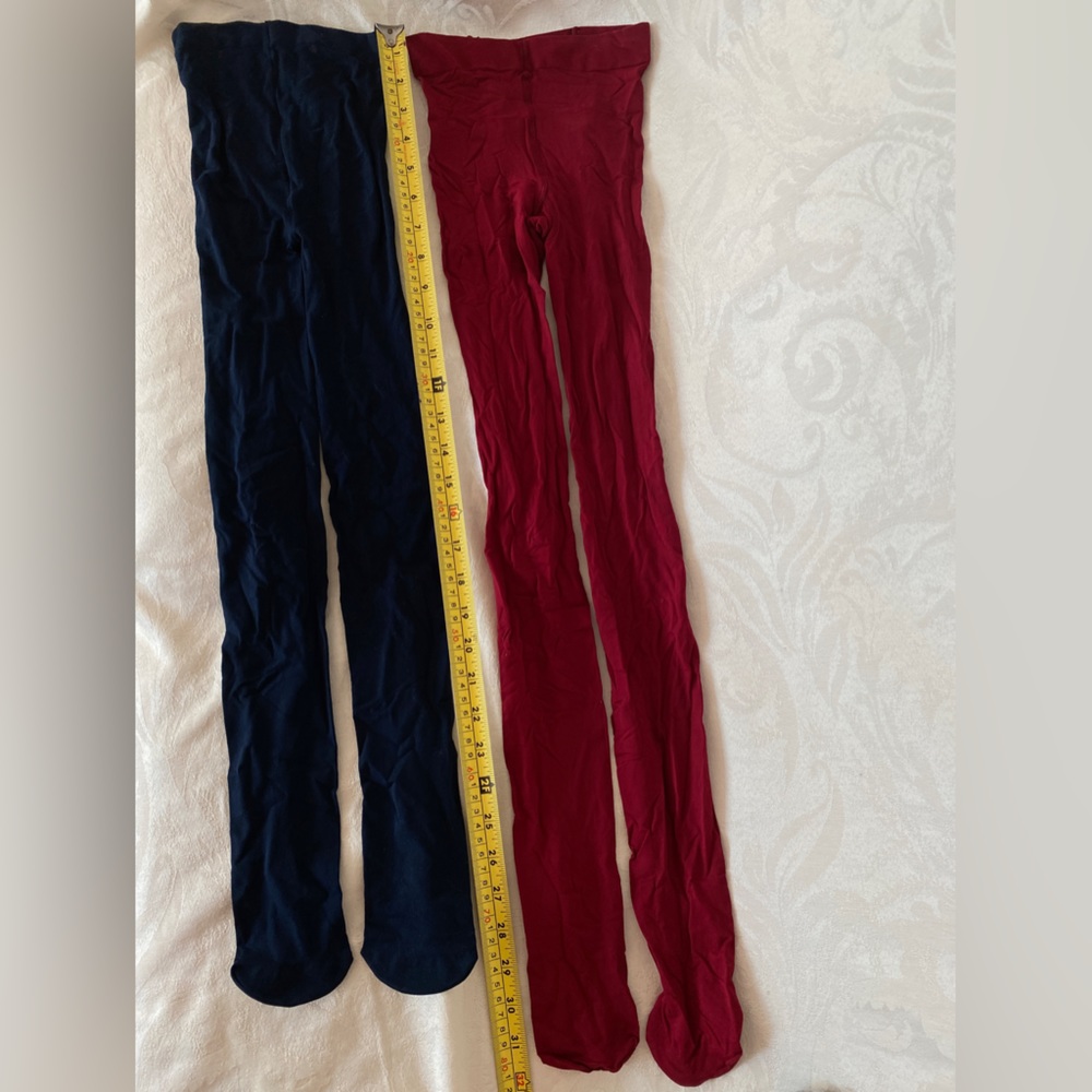 Girl Tights Socks burgundy and navy for Girls  and Teens 2 pack